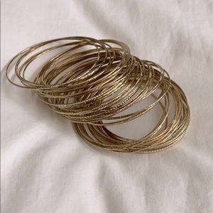 Costume jewelry gold bangles